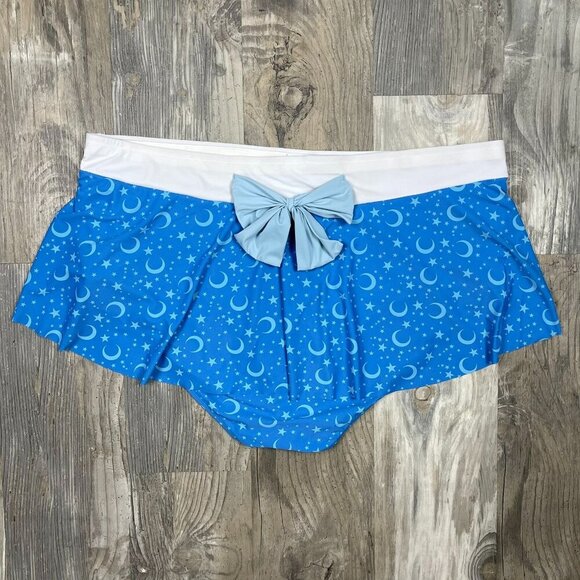 Sailor Moon Hot Topic Swim Swimsuit Bikini Bottoms 5 5X Plus Bow Skirt - Picture 2 of 6